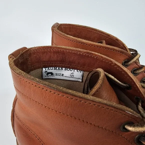 Truman Boot Co Service Work Boots Mens Size 6 USA Chukka Dainite Lug Sole Tan - Picture 4 of 16